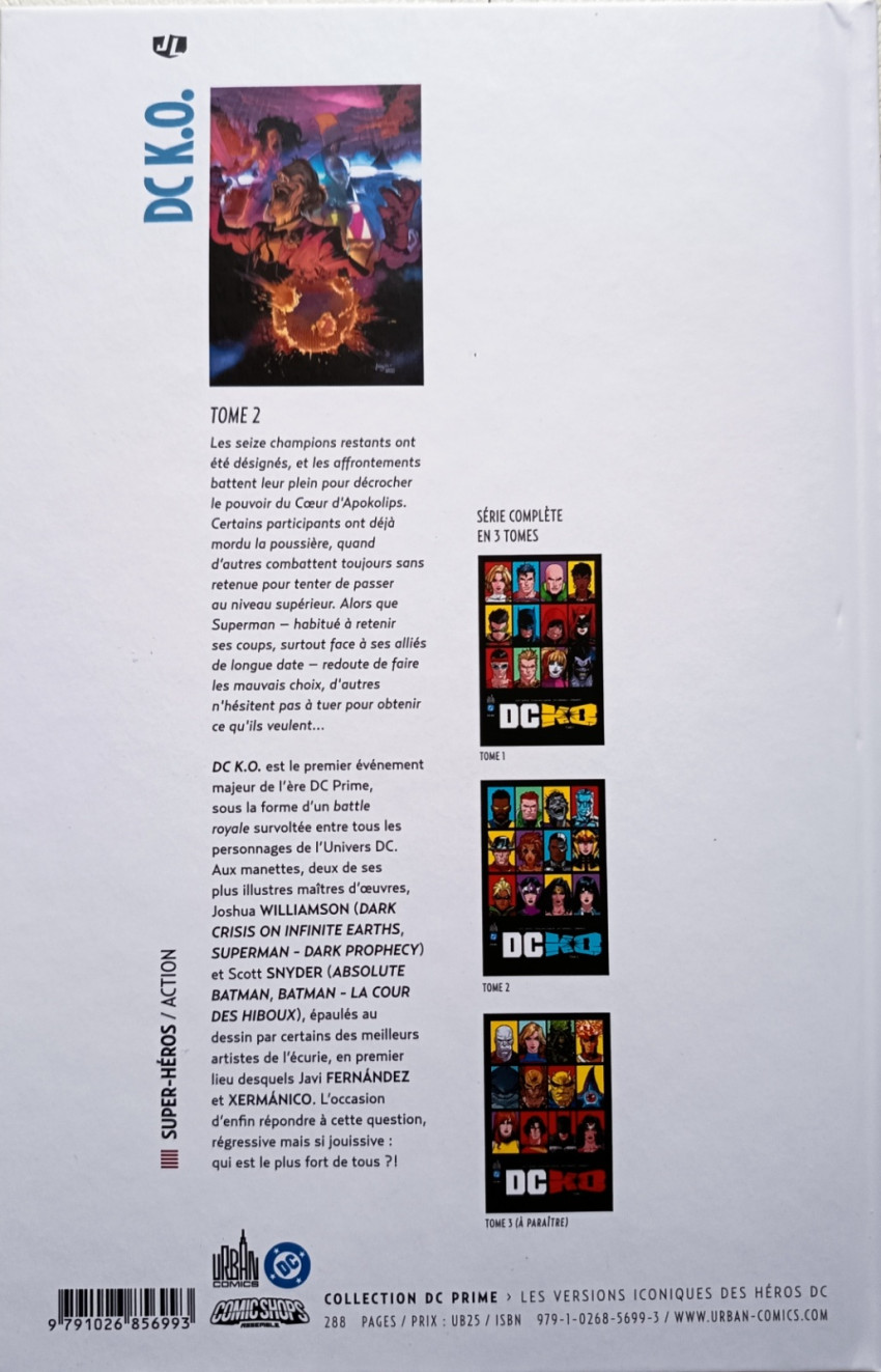 Verso de l'album Dc Ko Tome 2