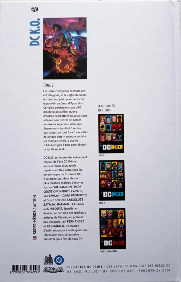 Verso de l'album Dc Ko Tome 2
