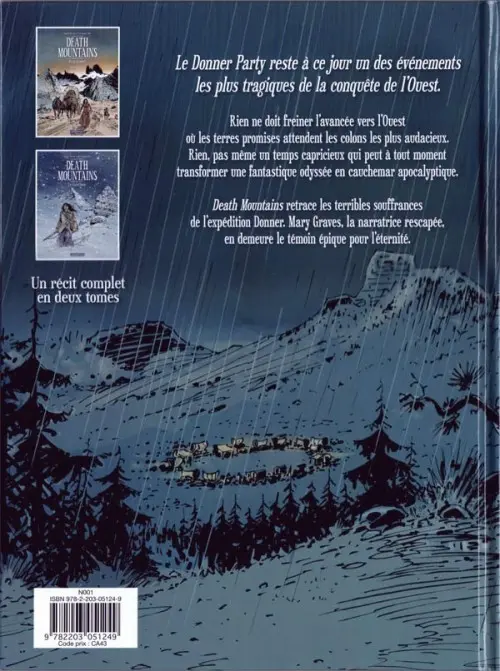 Verso de l'album Death Mountains Tome 1 Mary Graves