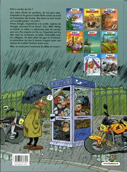Verso de l'album Les fondus de moto Tome 1