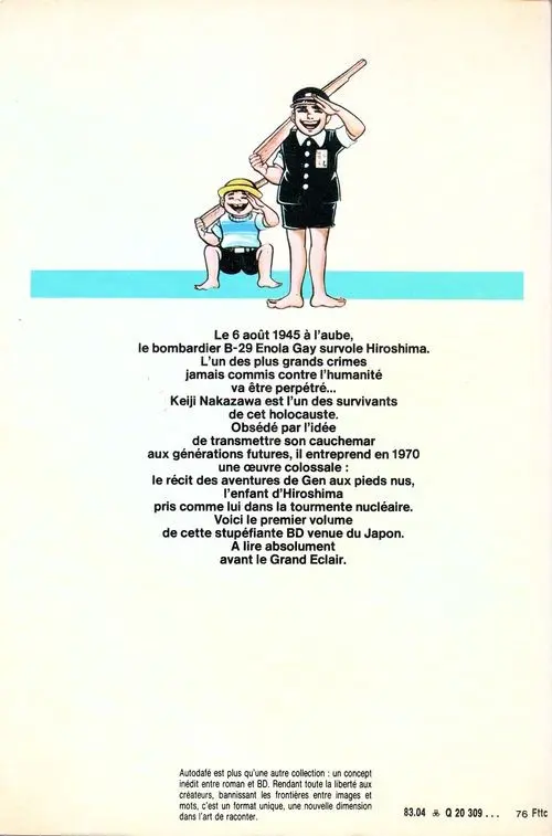 Verso de l'album Gen d'Hiroshima