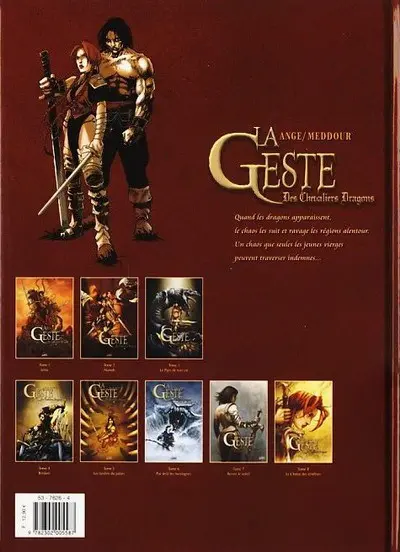 Verso de l'album La Geste des Chevaliers Dragons Tome 8 Le chœur des ténèbres