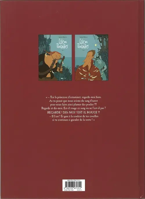 Verso de l'album L'Île au poulailler Tome 2