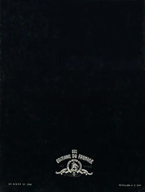 Verso de l'album Jack Palmer Tome 1 Pétillon