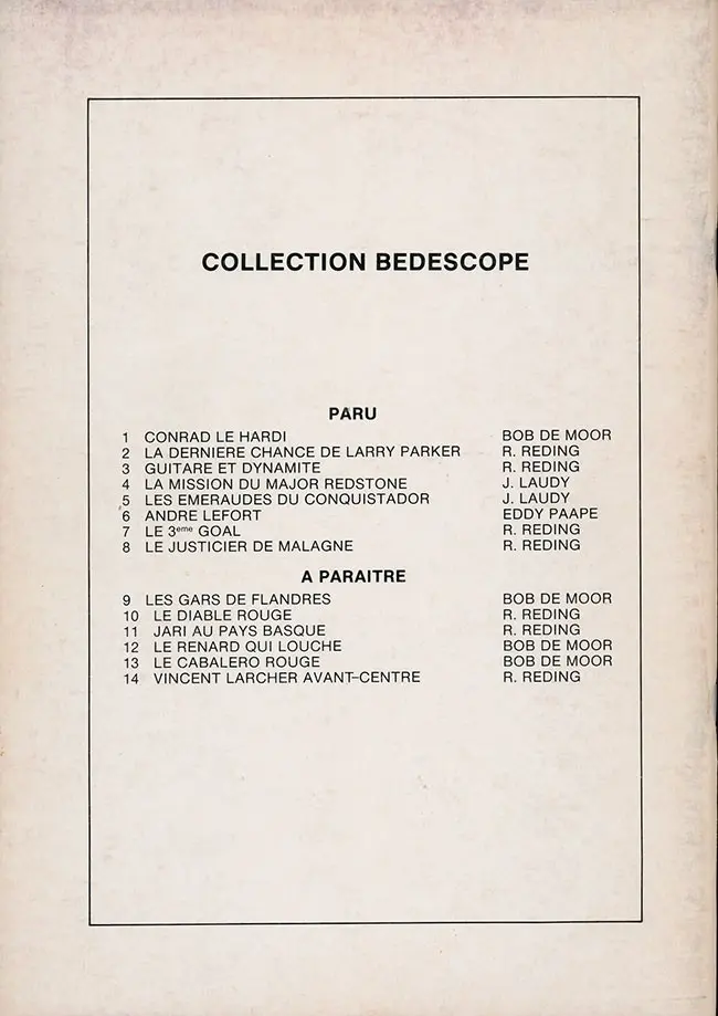 Verso de l'album Jari Tome 8 Le justicier de Malagne