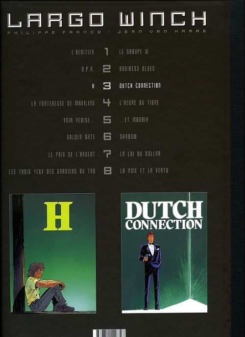 Verso de l'album Largo Winch Tome 3 H / Dutch connection