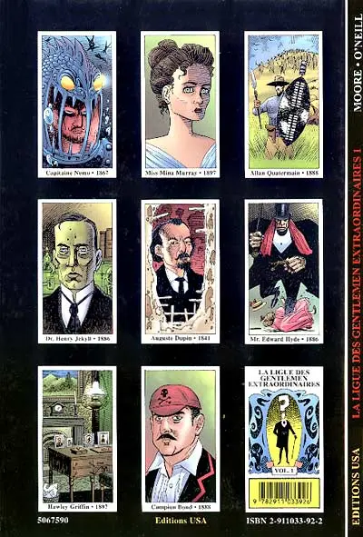 Verso de l'album La Ligue des Gentlemen Extraordinaires Volume 1