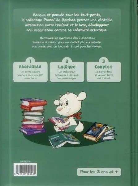 Verso de l'album Le Loup & les 7 chevreaux
