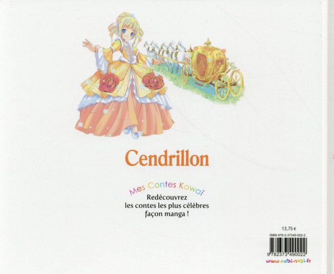 Verso de l'album Mes contes kawaï Cendrillon