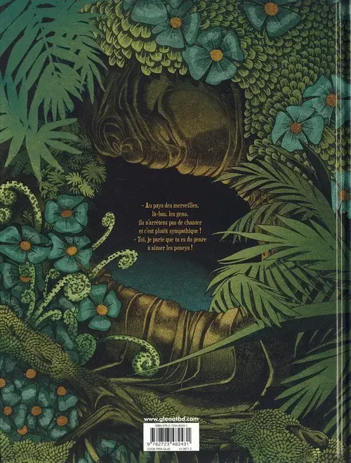 Verso de l'album Alice au pays des singes Livre I