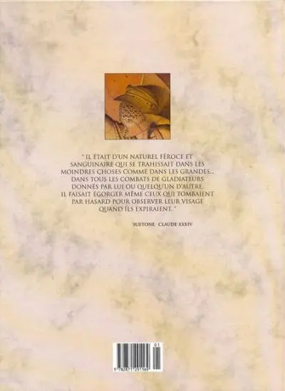 Verso de l'album Murena Tome 1 La pourpre et l'or