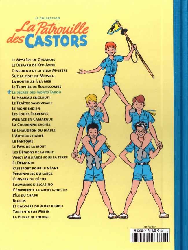 Verso de l'album La Patrouille des Castors La collection - Hachette Tome 7 Le secret des Monts Tabou