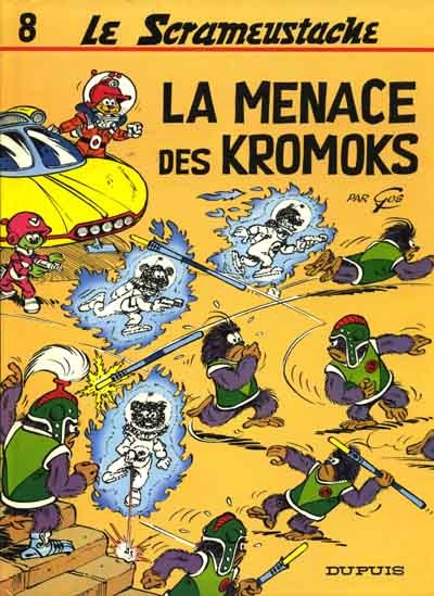 Couverture de l'album Le Scrameustache Tome 8 La menace des Kromoks
