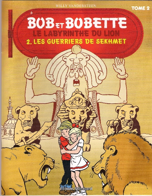 Couverture de l'album Bob et Bobette (Publicitaire) Le labyrinthe du lion - Les guerriers de Sekhmet