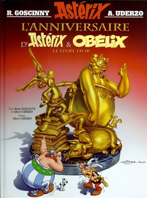 Couverture de l'album Astérix Tome 34 L'anniversaire d'Astérix & Obélix - Le livre d'or