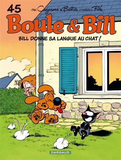 Couverture de l'album Boule & Bill Tome 45 Bill donne sa langue au chat !