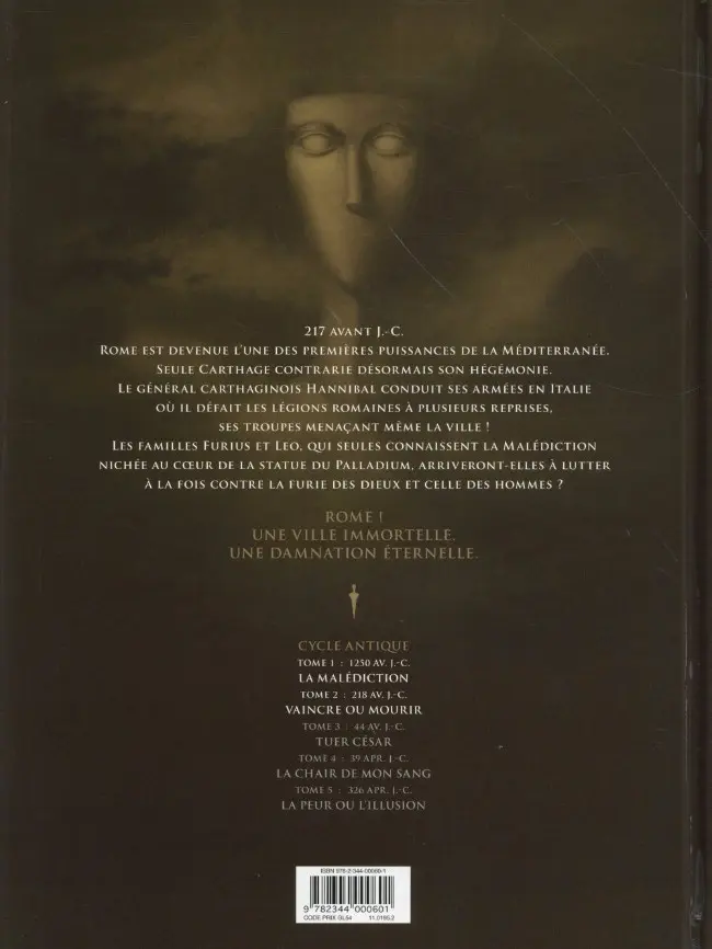 Verso de l'album Roma Tome 2 Vaincre ou mourir