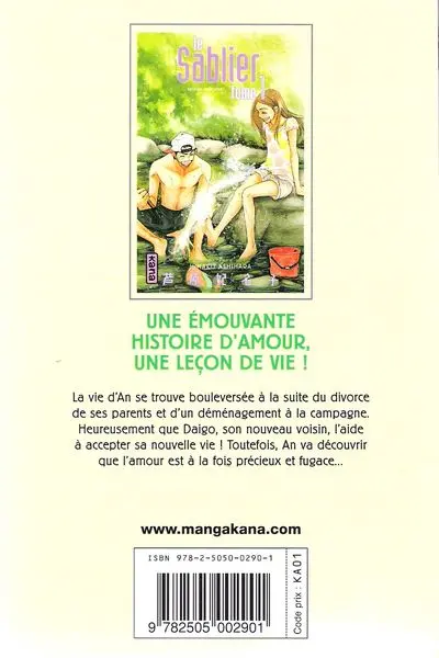 Verso de l'album Le Sablier Tome 1