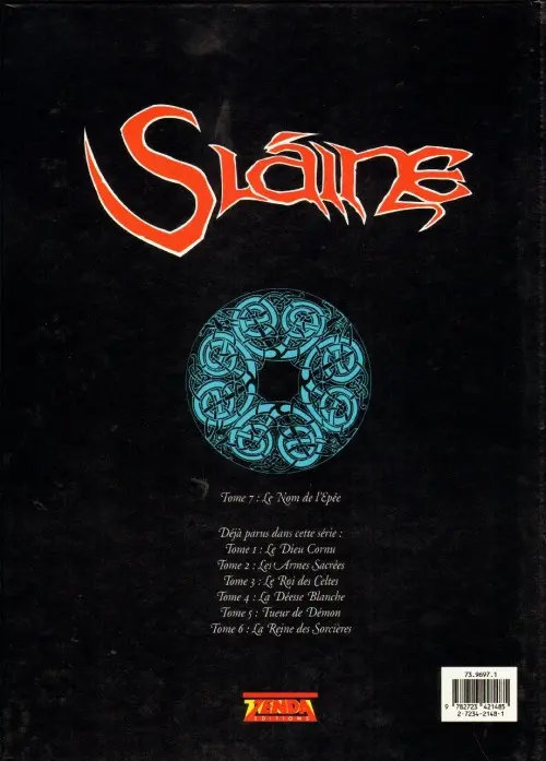 Verso de l'album Sláine Tome 7 Le nom de l'épée