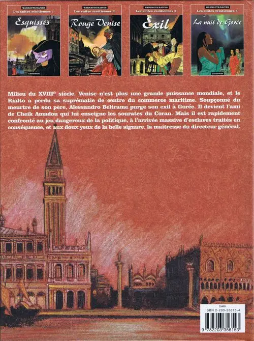 Verso de l'album Les Suites Vénitiennes Tome 4 La nuit de Gorée