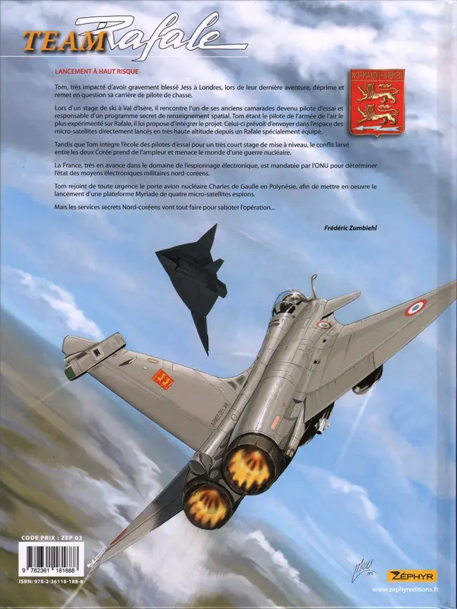 Verso de l'album Team Rafale N° 8 Lancement à Haut Risque