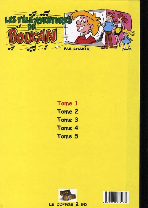 Verso de l'album Les Télé-aventures de Boucan Tome 1