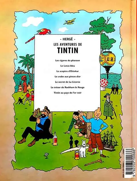 Verso de l'album Tintin Tome 9 Le Crabe aux pinces d'or