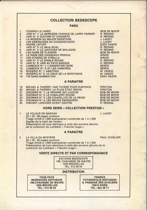 Verso de l'album Tommy Banco Tome 3 Tir sans sommation