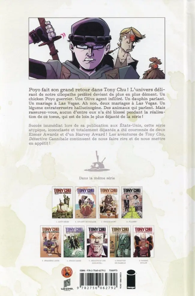 Verso de l'album Tony Chu - Détective cannibale Tome 9 Tendre poulet