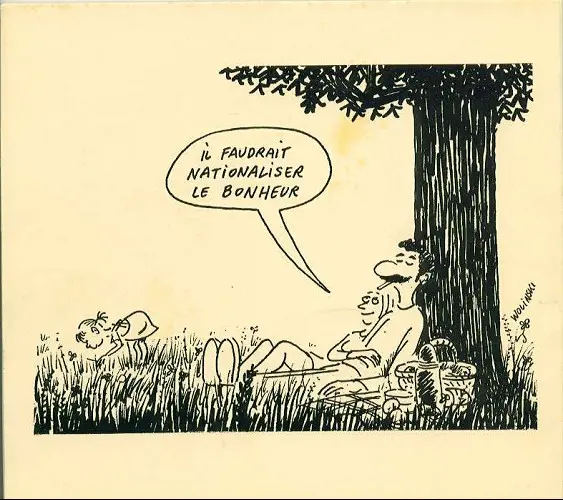 Verso de l'album Wolinski dans l'Huma Tome 1 Wolinski dans l'Huma (1977)