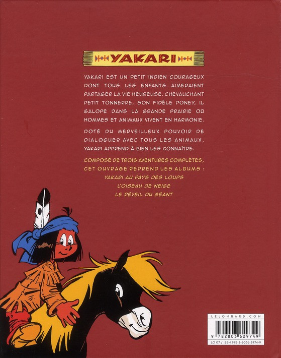 Verso de l'album Yakari et ses amis animaux Tome 5 L'ami des loups