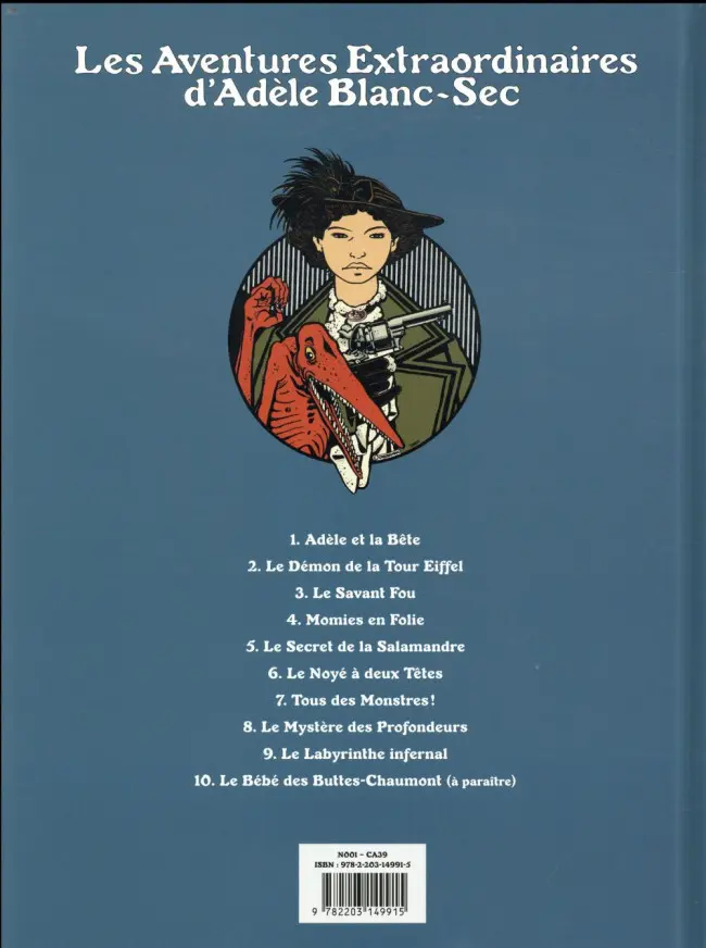 Verso de l'album Les Aventures Extraordinaires d'Adèle Blanc-Sec Tome 6 Le Noyé à Deux Têtes