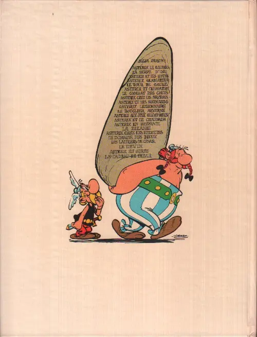 Verso de l'album Astérix Tome 5 Le tour de Gaule d'Astérix