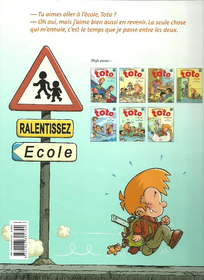 Verso de l'album Les Blagues de Toto Tome 1 L'école des vannes