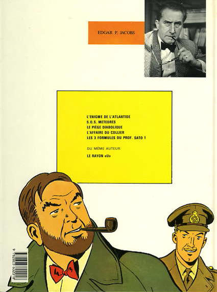 Verso de l'album Blake et Mortimer Tome 10 Les 3 Formules du Prof. Sato - 1re partie