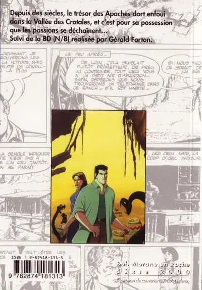 Verso de l'album Bob Morane Tome 7 La Vallée des crotales