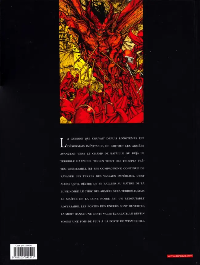 Verso de l'album Chroniques de la Lune Noire Tome 5 La danse écarlate