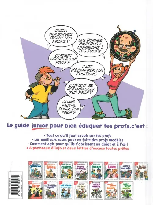 Verso de l'album Les guides junior Tome 10 Le guide junior pour bien éduquer tes profs