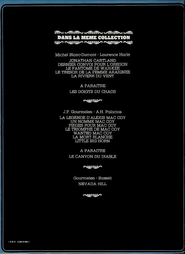 Verso de l'album Jonathan Cartland Tome 5 La rivière du vent
