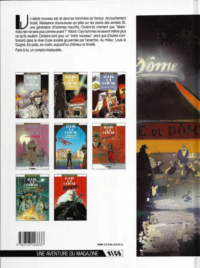 Verso de l'album Louis la Guigne Tome 1