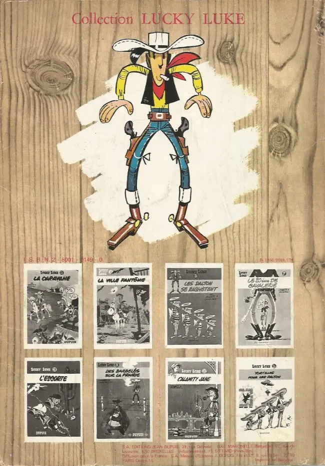 Verso de l'album Lucky Luke Tome 10 Alerte aux Pieds-Bleus