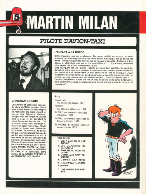 Verso de l'album Martin Milan 2ème Série Tome 5 L'enfant à la horde