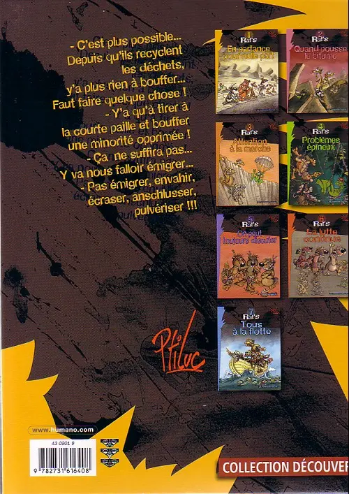 Verso de l'album Rat's Tome 1 En partance pour nulle part