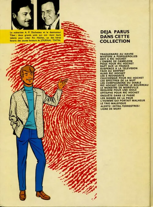 Verso de l'album Ric Hochet Tome 6 Rapt sur le France