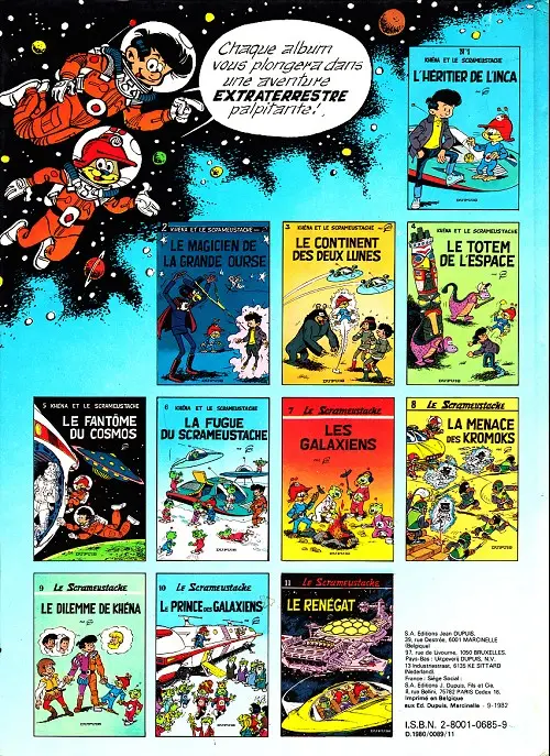 Verso de l'album Le Scrameustache Tome 8 La menace des Kromoks