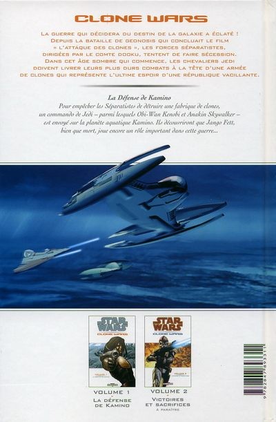 Verso de l'album Star Wars - Clone Wars Tome 1 La défense de Kamino