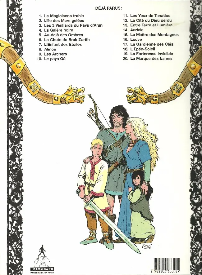 Verso de l'album Thorgal Tome 1 La Magicienne trahie