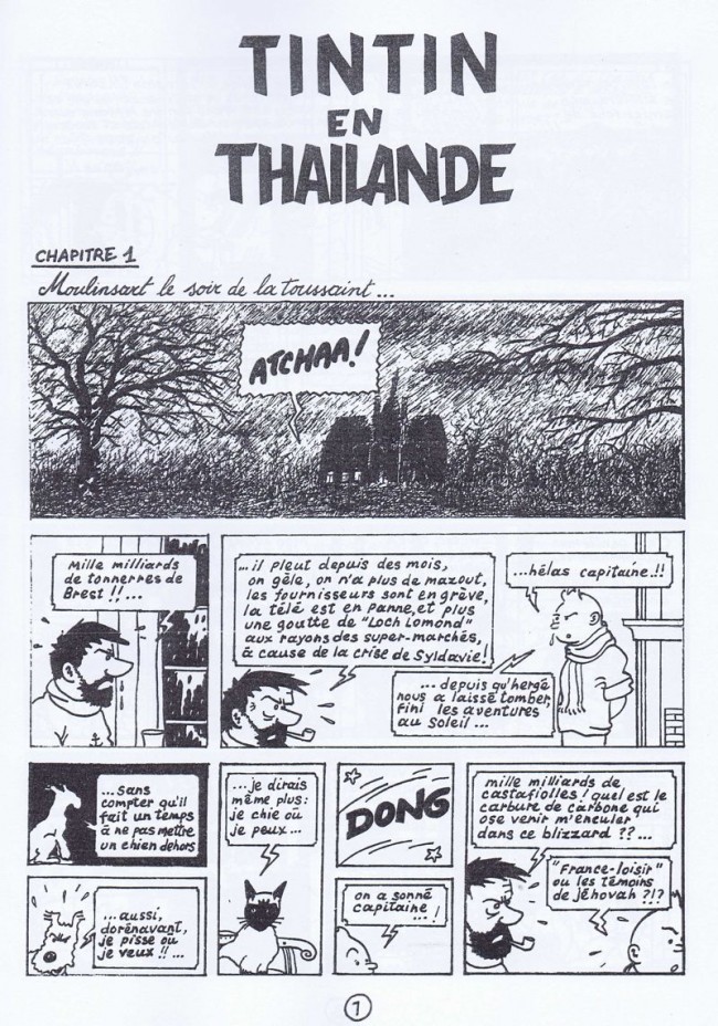 Verso de l'album Tintin Tintin en Thaïlande