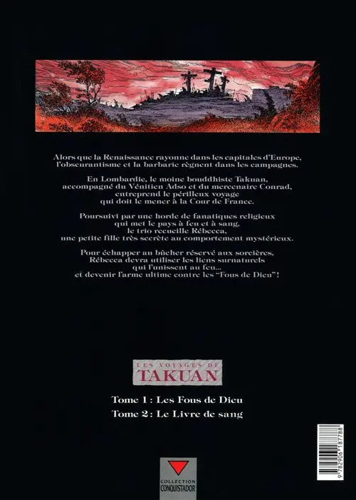 Verso de l'album Les Voyages de Takuan Tome 1 Les Fous de Dieu