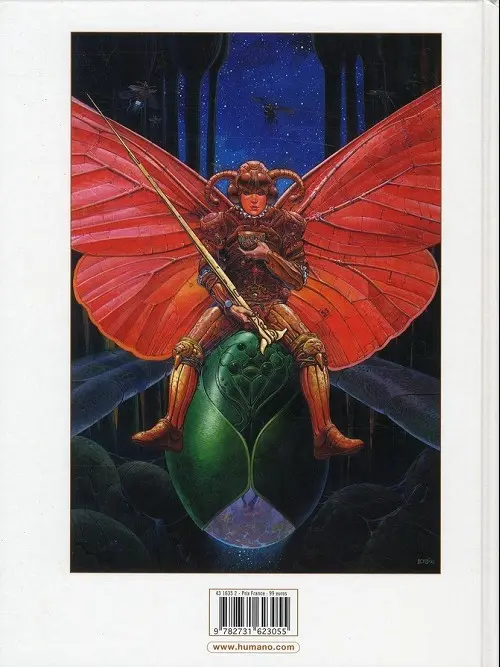 Verso de l'album Moebius œuvres Les années Métal Hurlant
